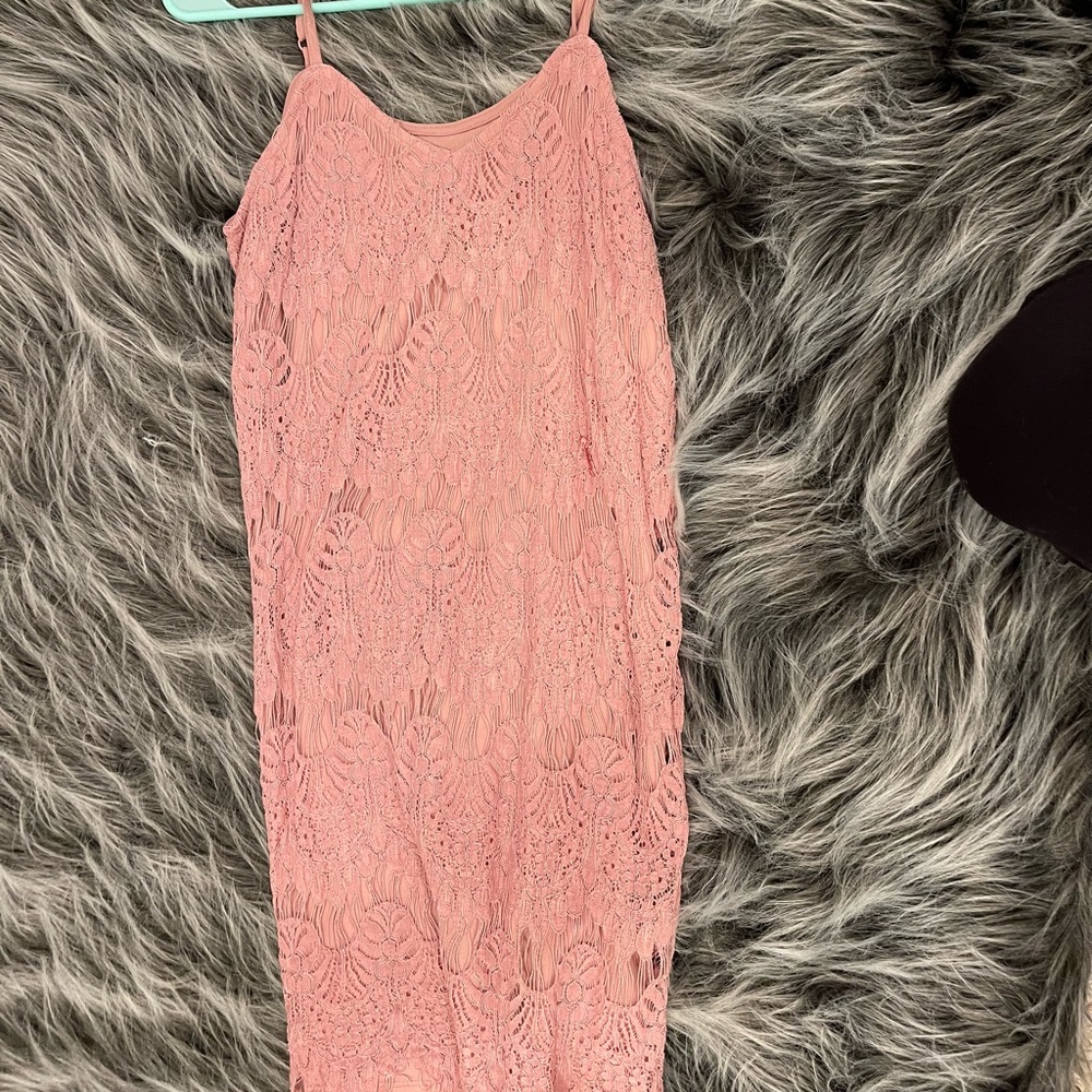 Pink Lace mini dress